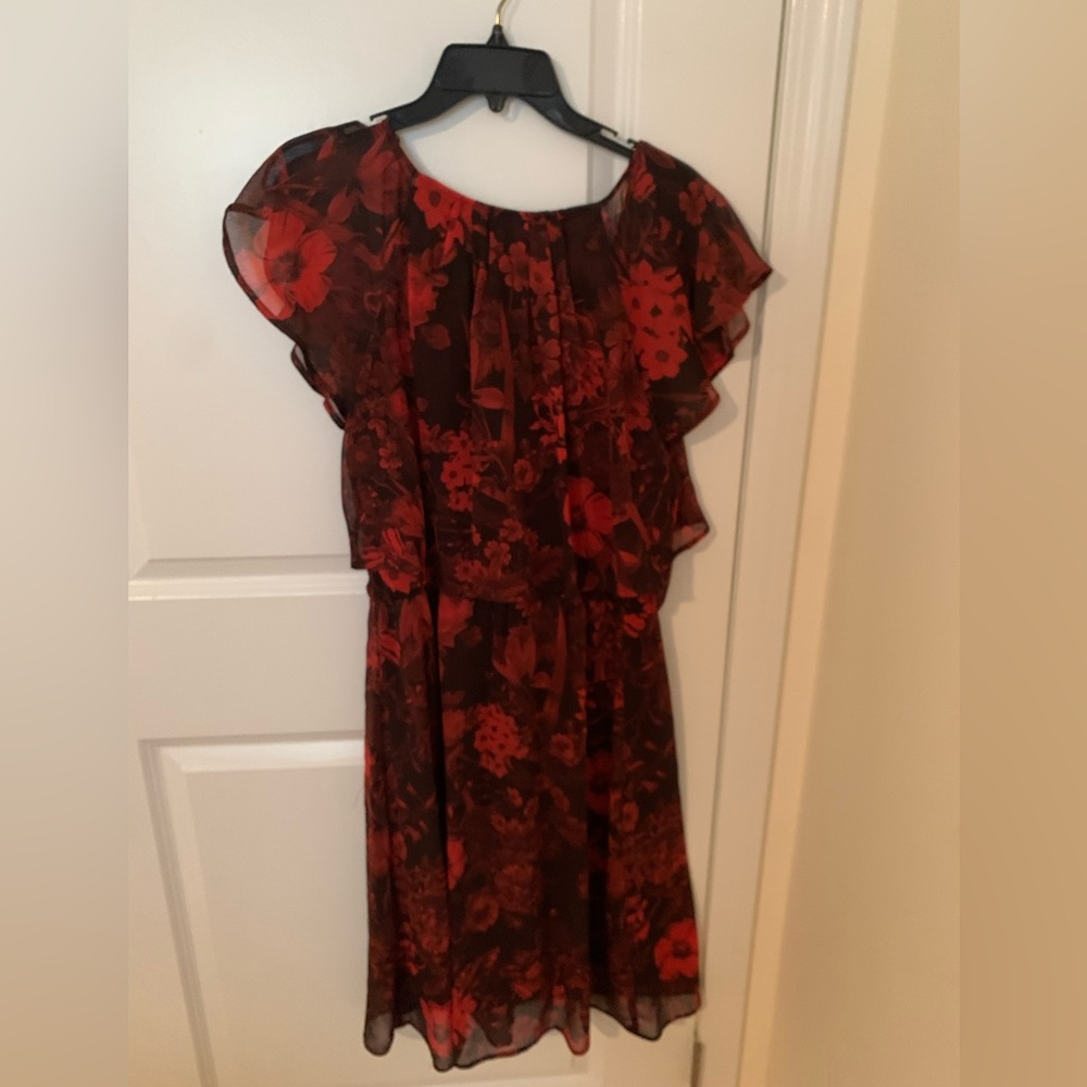 Floral Red and Black Dress HM Maternity